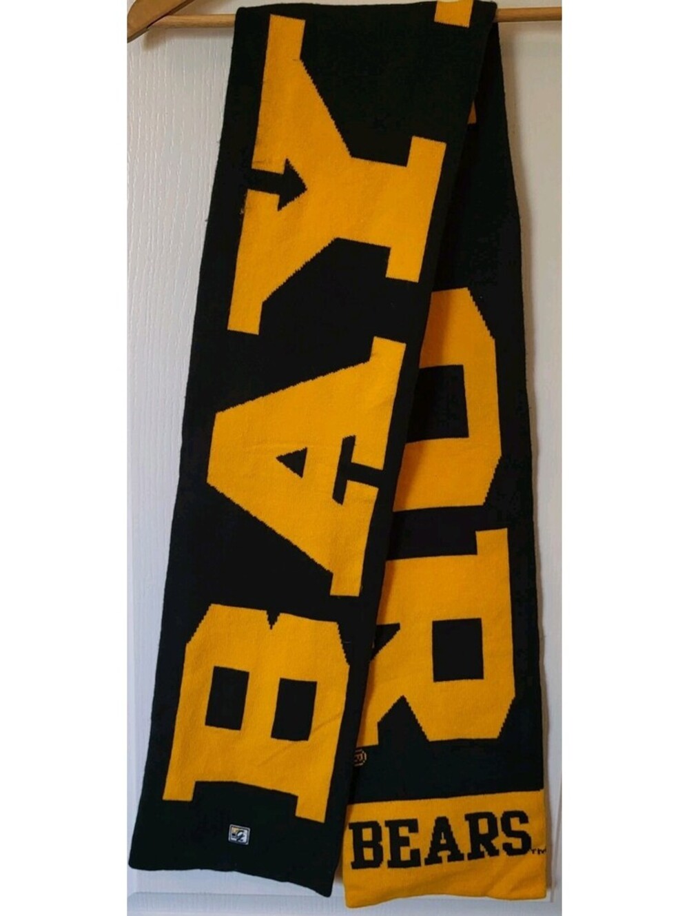 The Game Baylor Bears Scarf 63” EUC Green And Yellow Double-sided